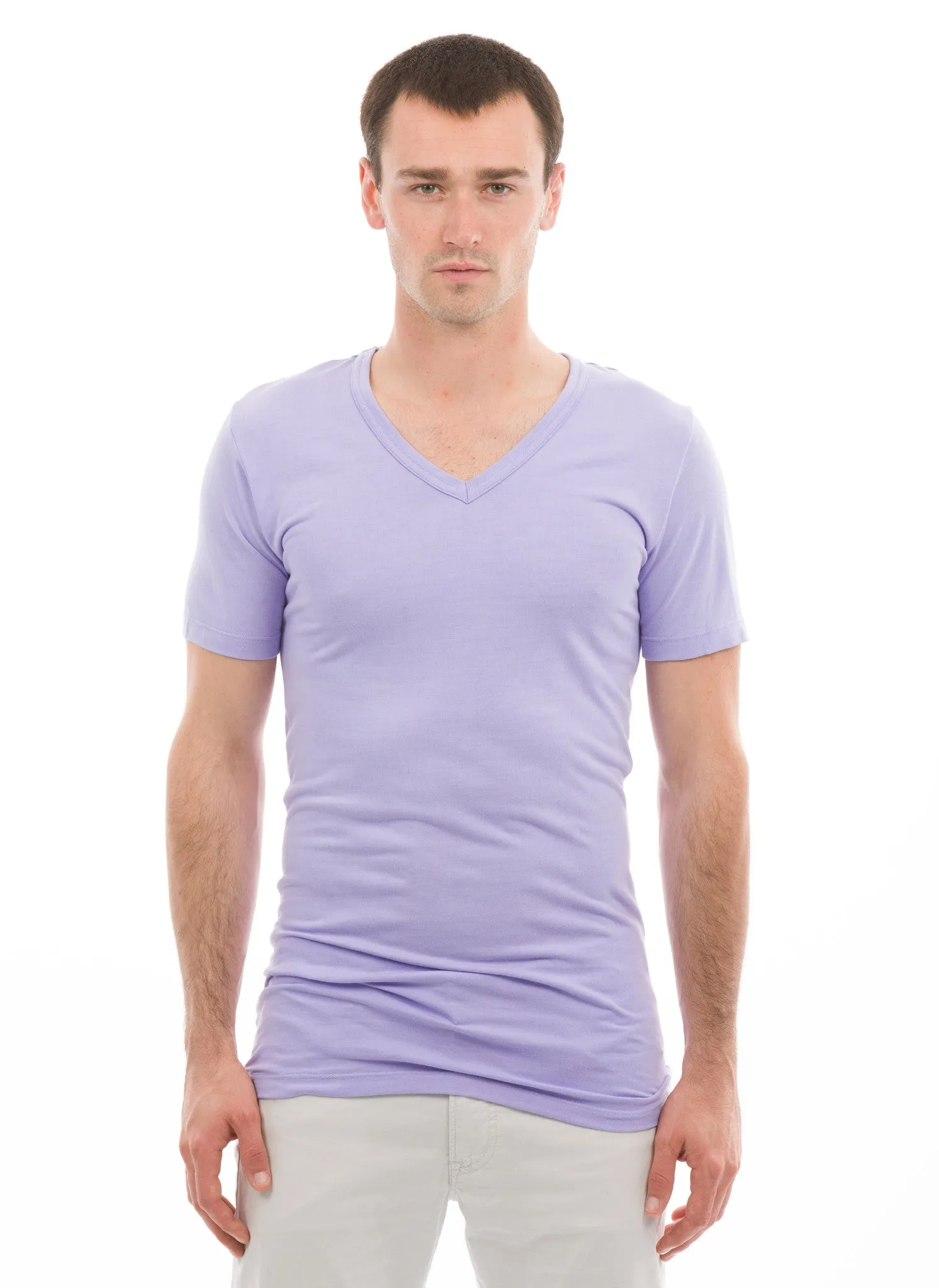 100% Bamboo Men's Short Sleeve V-Neck