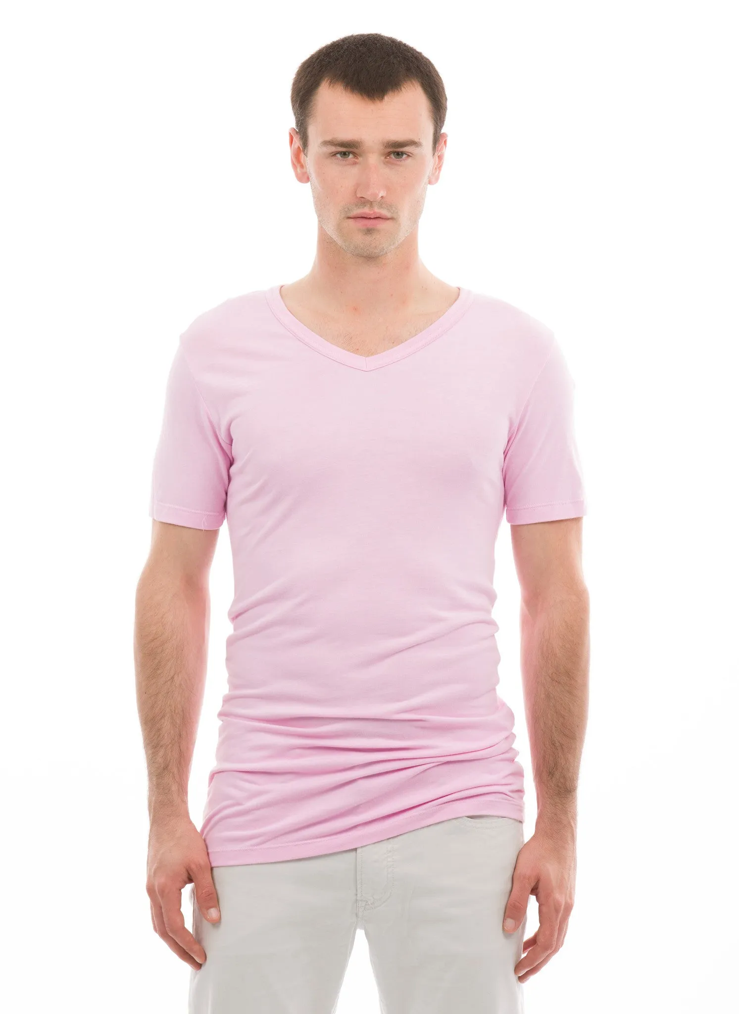 100% Bamboo Men's Short Sleeve V-Neck