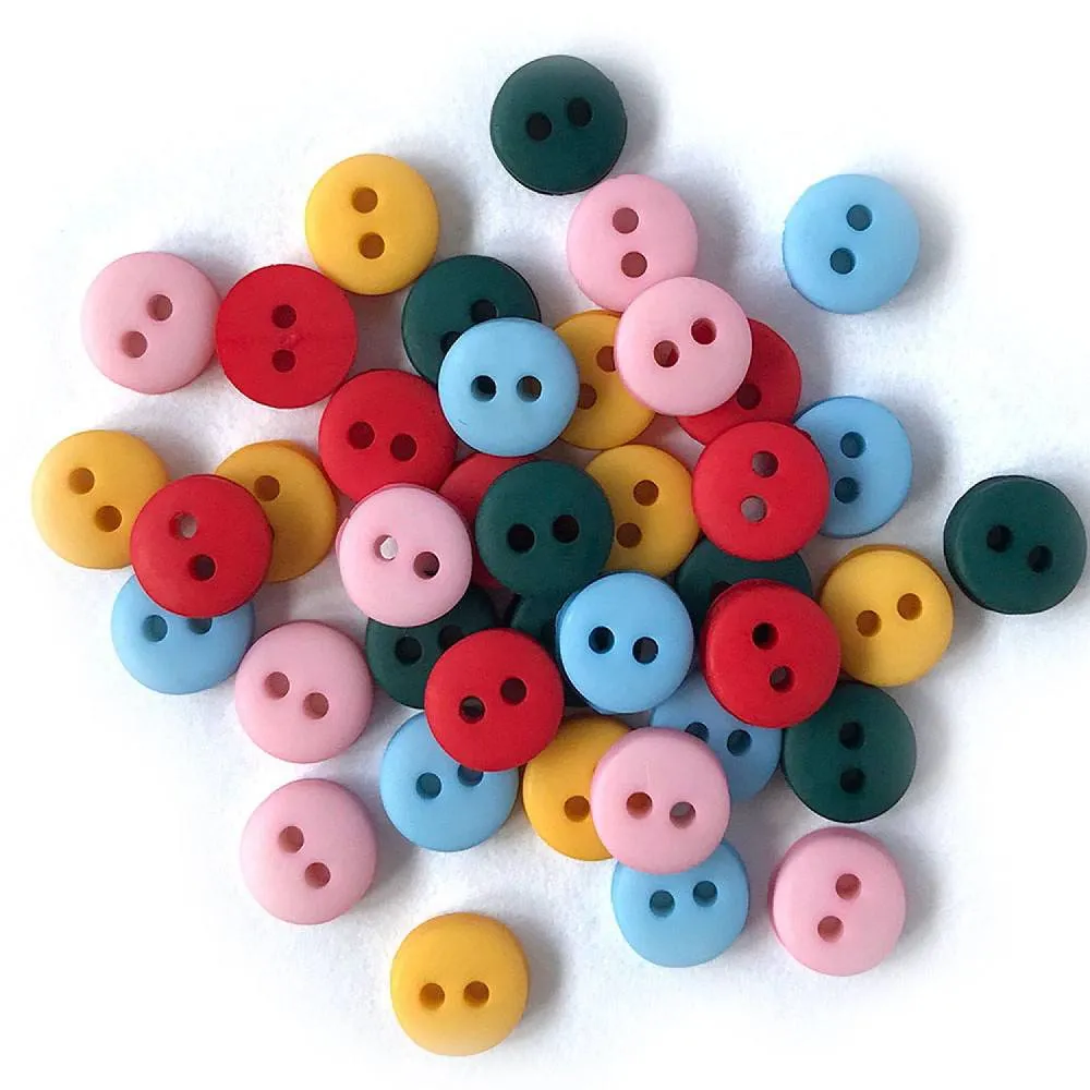 1/4in Tiny Round Buttons (19 Colors Available)