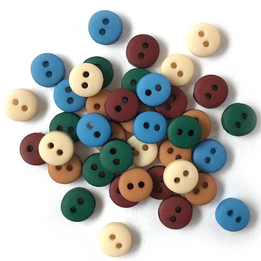 1/4in Tiny Round Buttons (19 Colors Available)