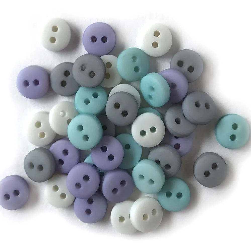 1/4in Tiny Round Buttons (19 Colors Available)