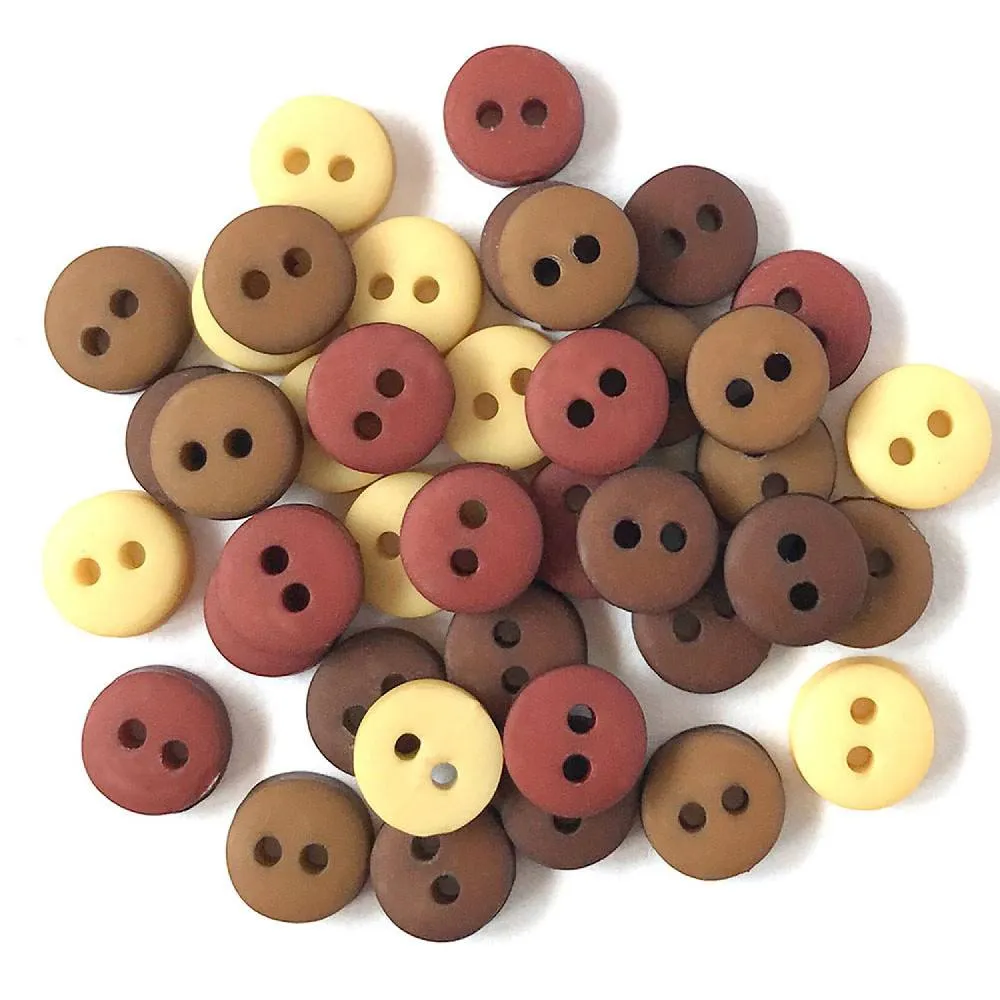 1/4in Tiny Round Buttons (19 Colors Available)