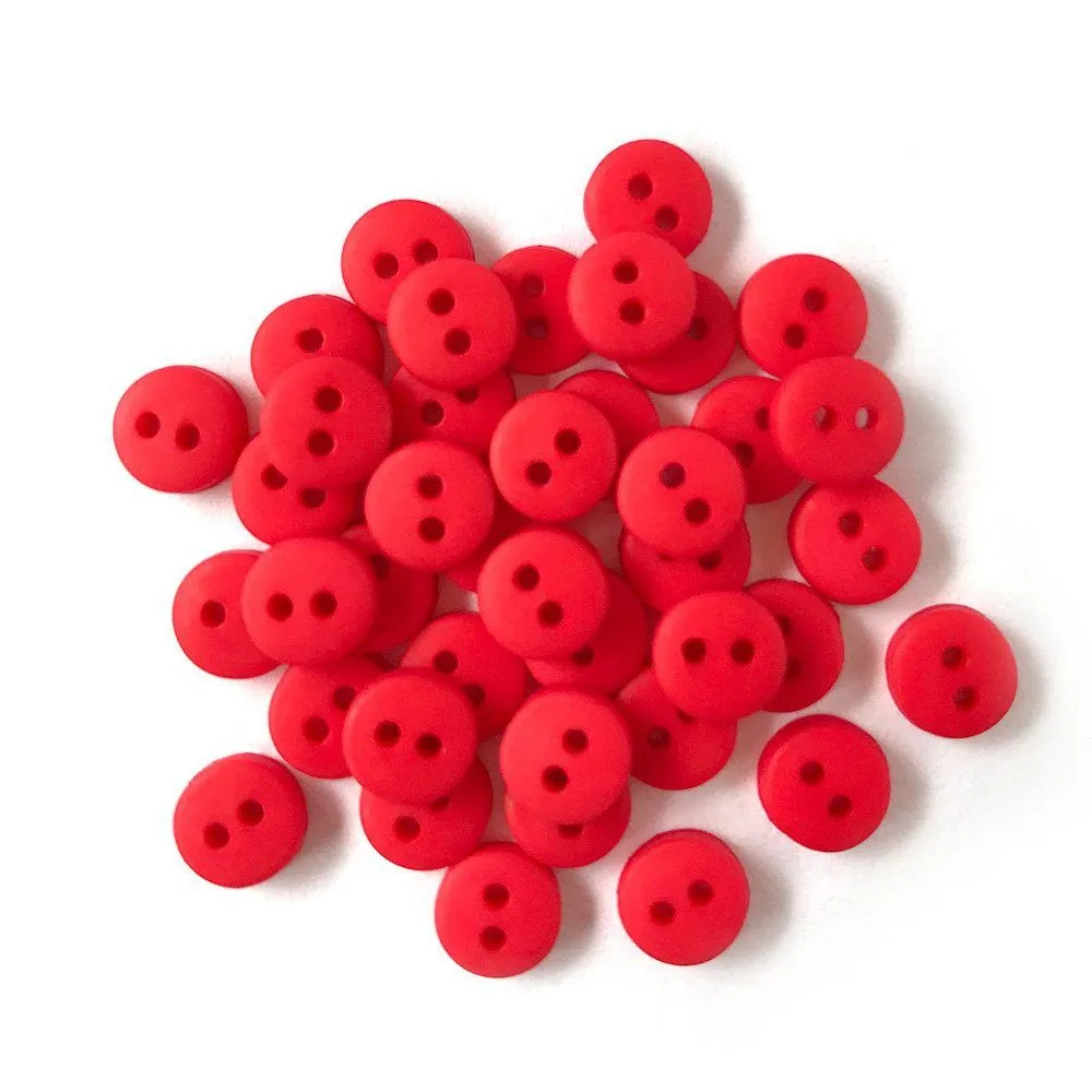 1/4in Tiny Round Buttons (19 Colors Available)