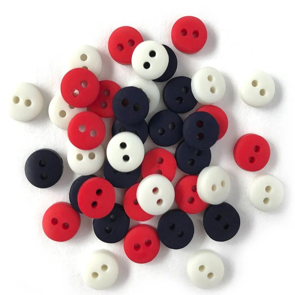 1/4in Tiny Round Buttons (19 Colors Available)