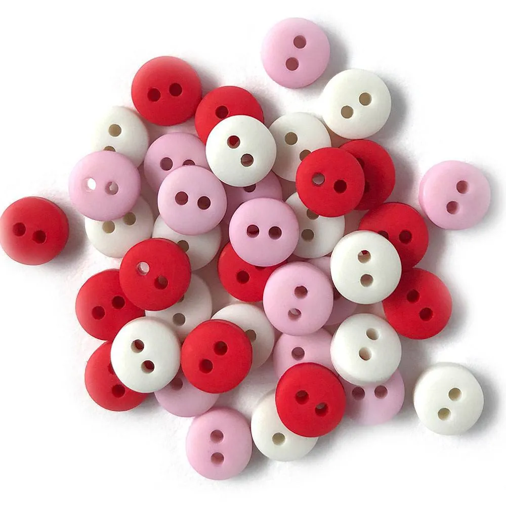 1/4in Tiny Round Buttons (19 Colors Available)