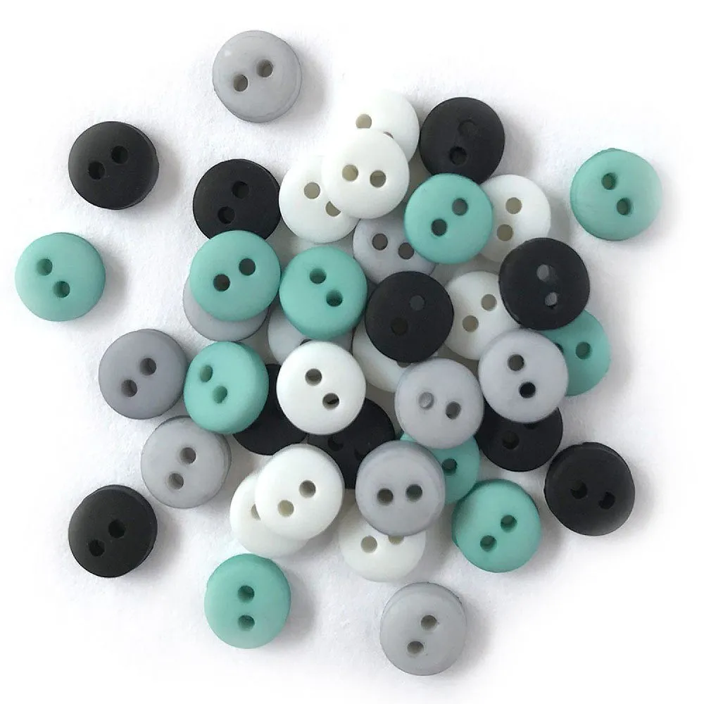 1/4in Tiny Round Buttons (19 Colors Available)