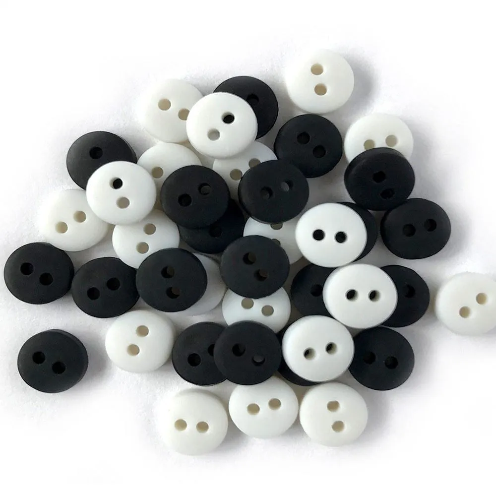 1/4in Tiny Round Buttons (19 Colors Available)