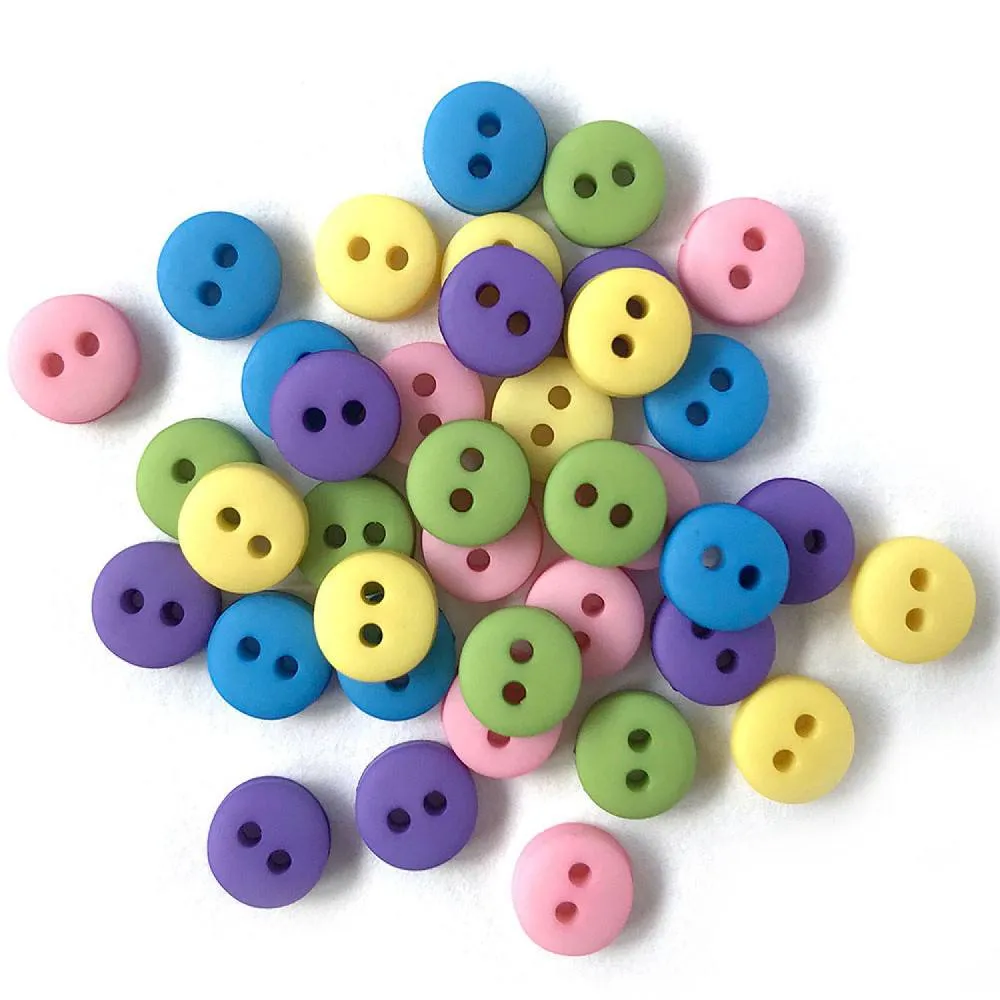 1/4in Tiny Round Buttons (19 Colors Available)