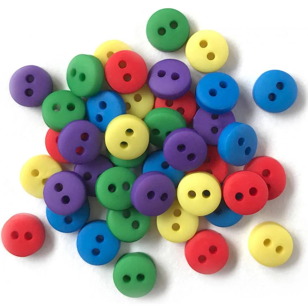 1/4in Tiny Round Buttons (19 Colors Available)