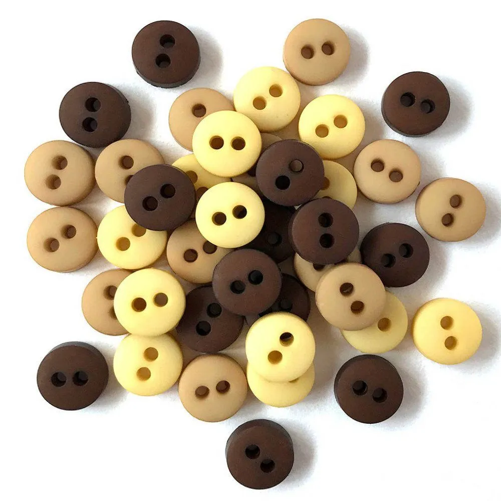 1/4in Tiny Round Buttons (19 Colors Available)