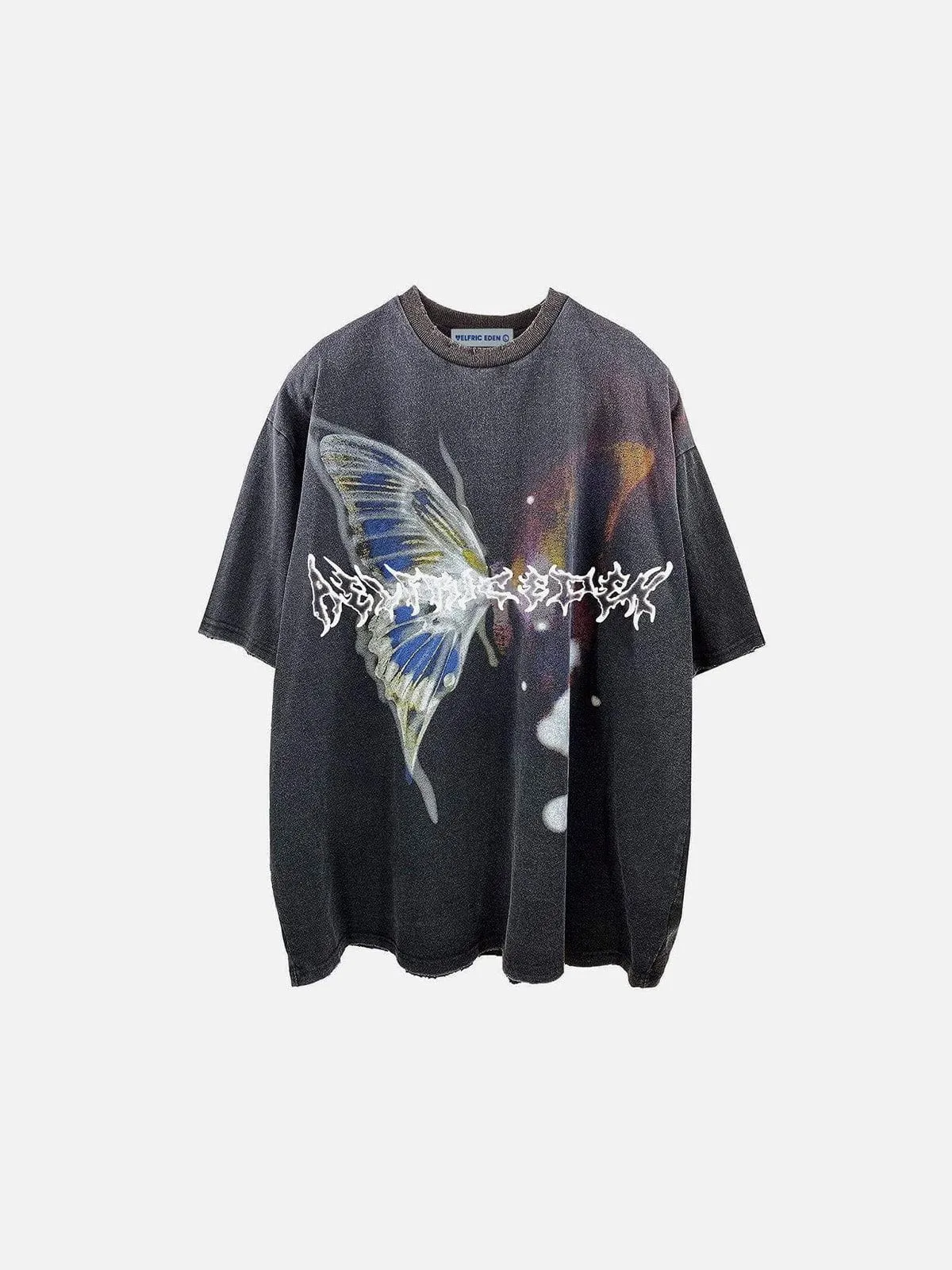 Aelfric Eden Irregular Butterfly Print Washed Tee