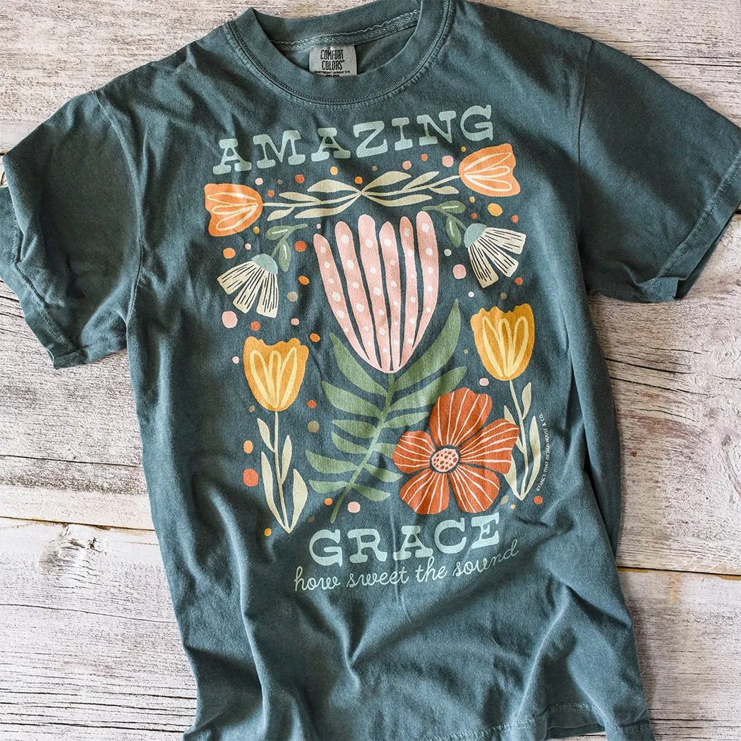 Amazing Grace Comfort Colors 100% cotton Tee / T Shirt