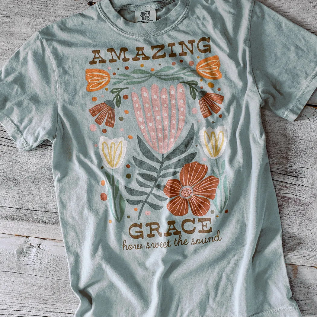 Amazing Grace Comfort Colors 100% cotton Tee / T Shirt