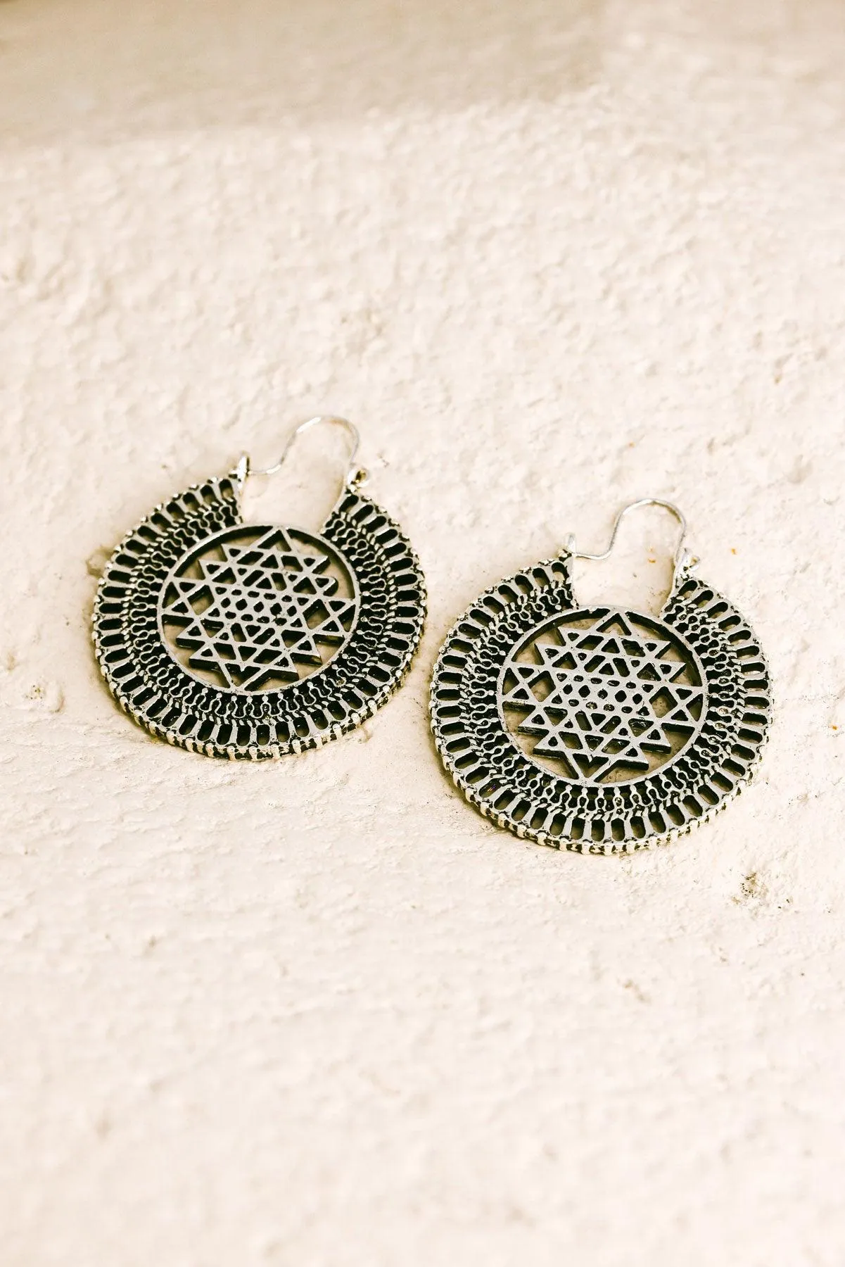 Antique Star Pattern Coin Earrings