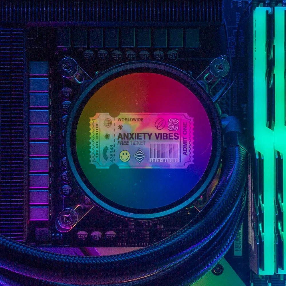 Anxiety Ticket AIO Cover for DeepCool Castle 240EX 280EX 360EX Addressable RGB