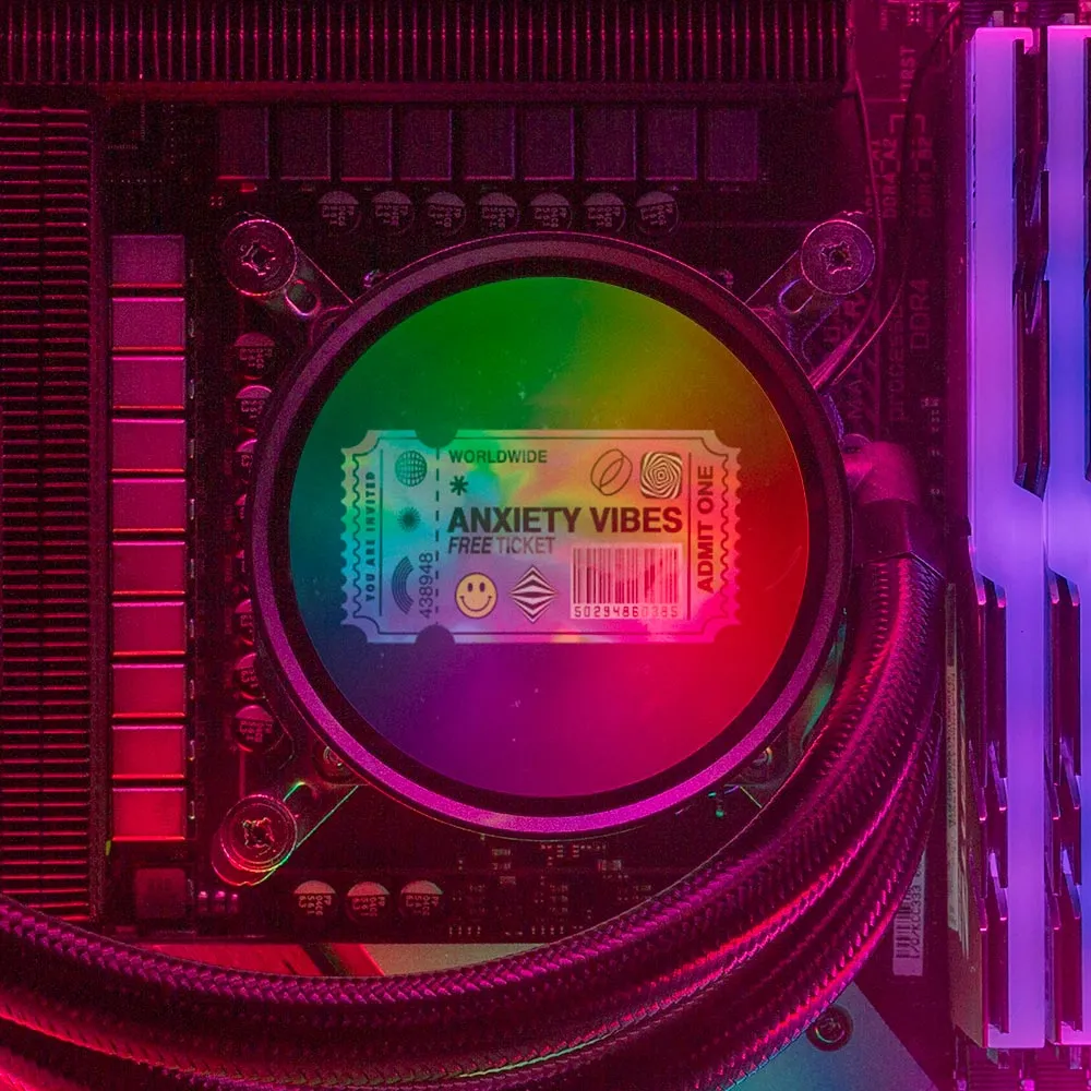 Anxiety Ticket AIO Cover for DeepCool Castle 240EX 280EX 360EX Addressable RGB