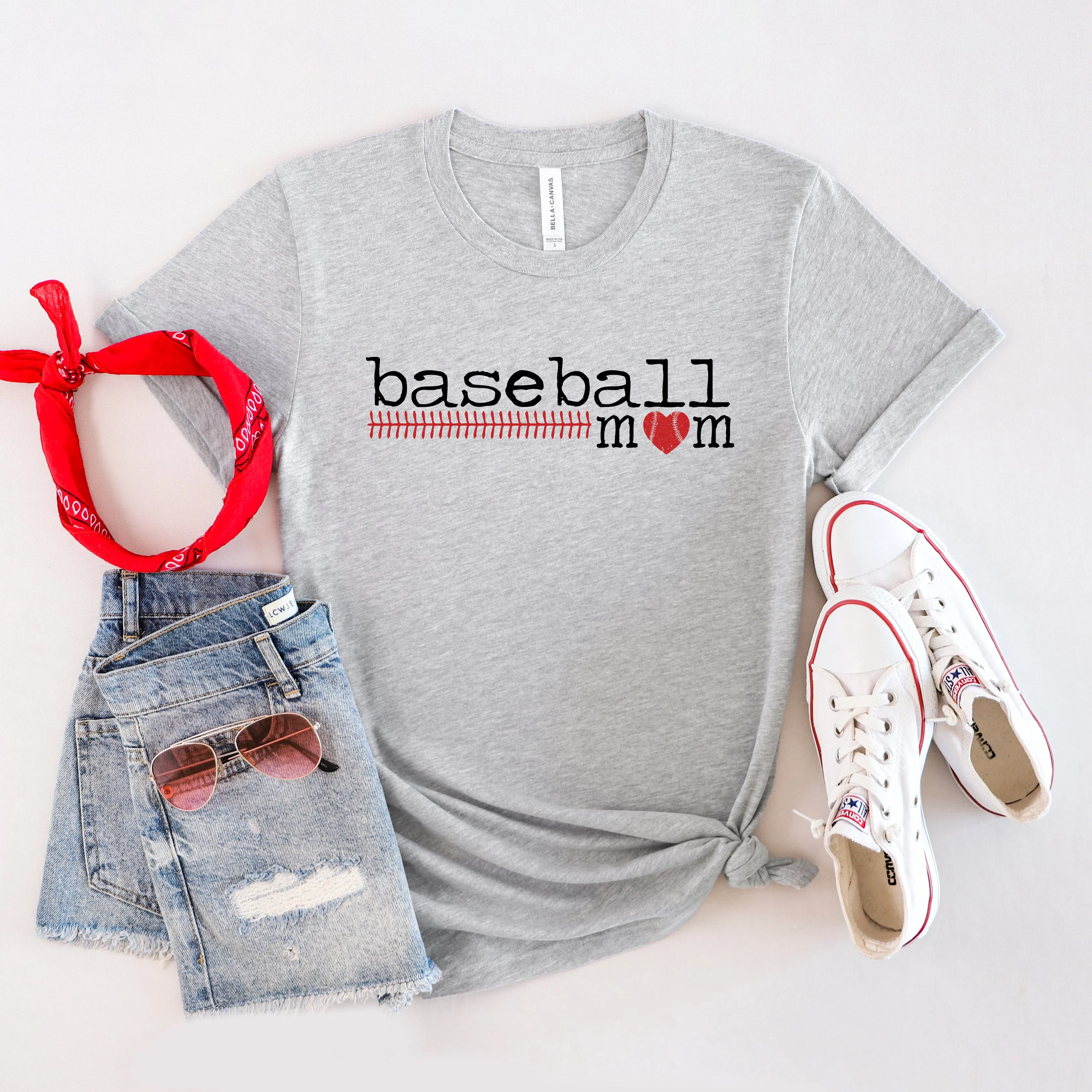 Baseball Mom Colorful | Short Sleeve Graphic Tee