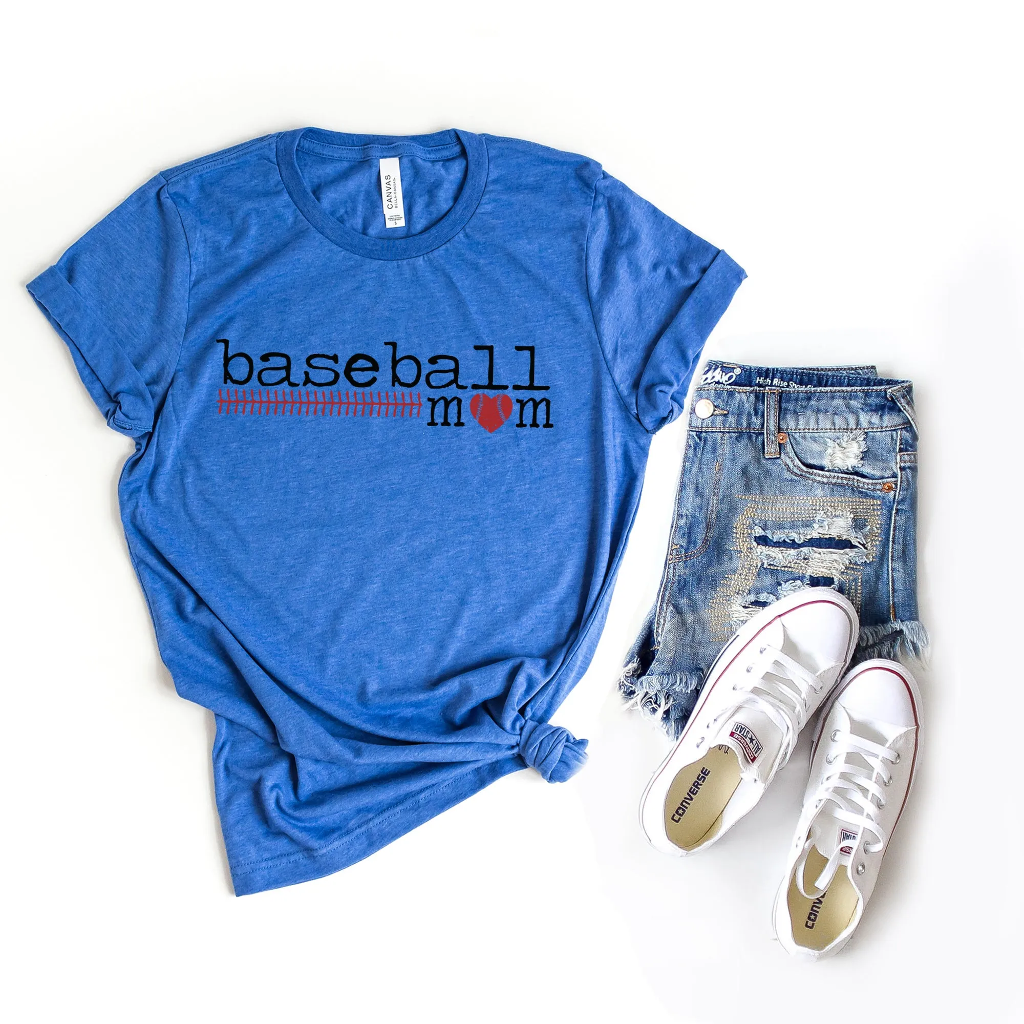 Baseball Mom Colorful | Short Sleeve Graphic Tee