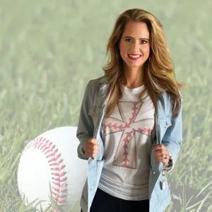 BASEBALL SPIRIT T-SHIRT: Cross T-shirt Marbled Gray