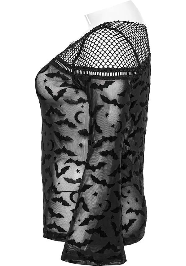 Bat Mesh Goth | T-SHIRT [PLUS SIZE]