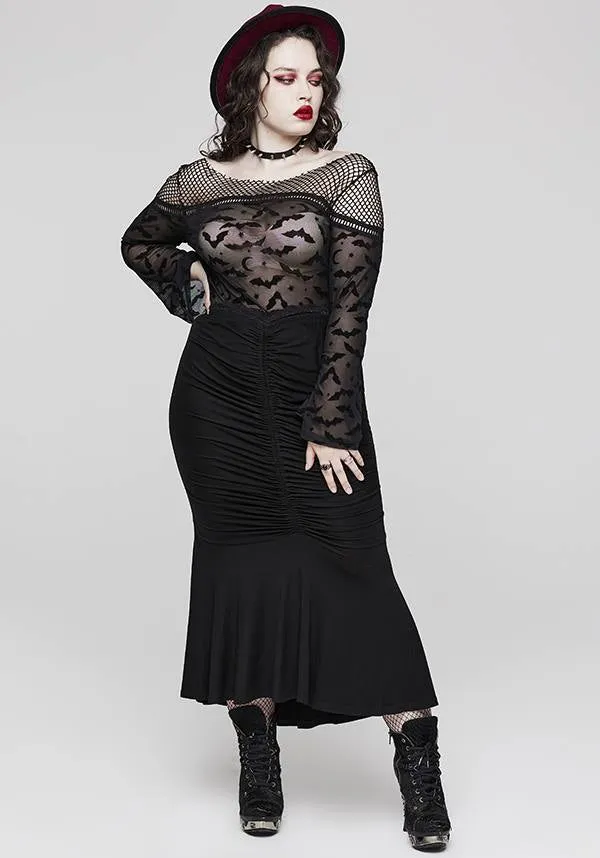 Bat Mesh Goth | T-SHIRT [PLUS SIZE]