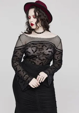 Bat Mesh Goth | T-SHIRT [PLUS SIZE]