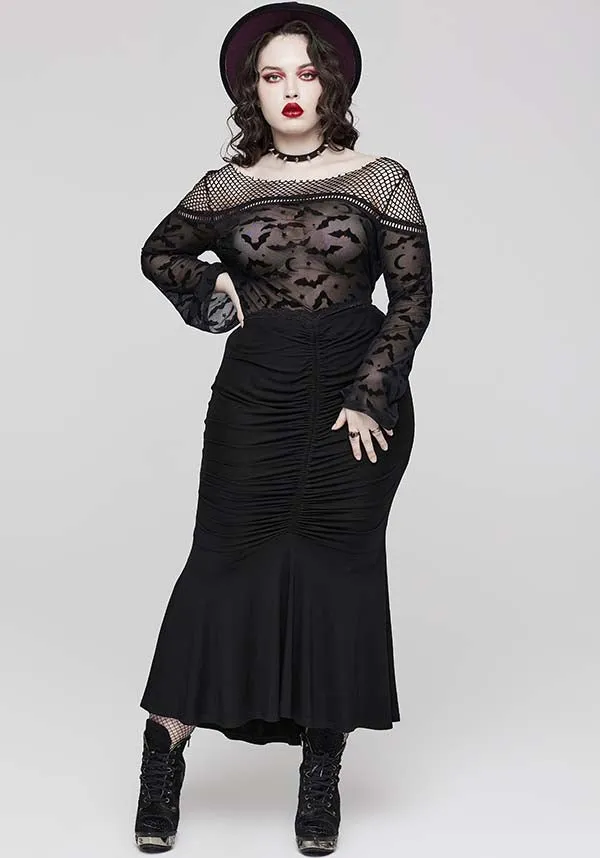 Bat Mesh Goth | T-SHIRT [PLUS SIZE]