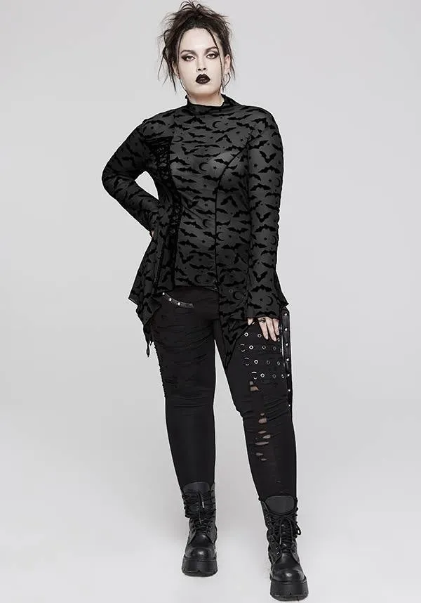 Bat Mesh | LONG SLEEVE TOP*