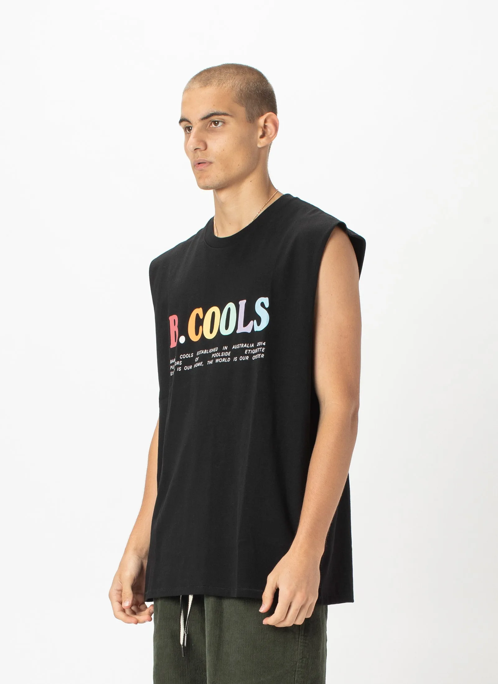 B.Bold Muscle Tee Black