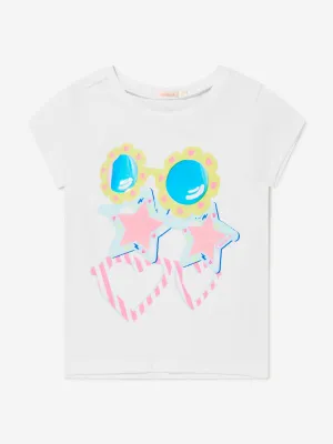 Billieblush Girls Cotton Sunglasses Print T-Shirt