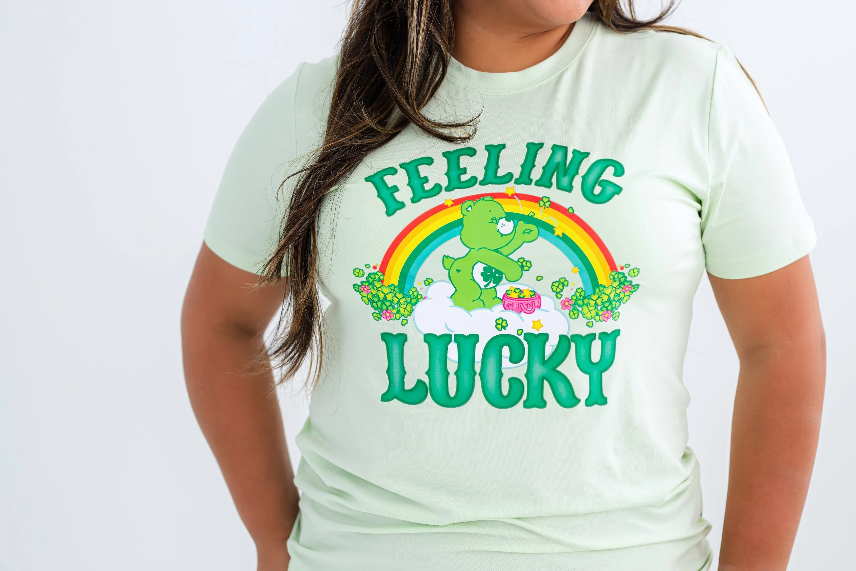 Birdie Bean Care Bears™ St. Patrick's Day Feeling Lucky Adult Graphic T-shirt