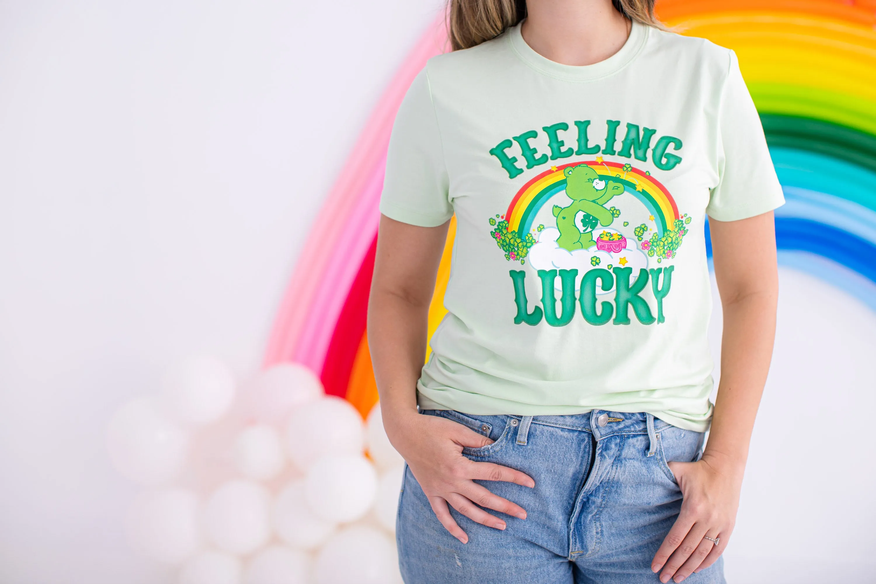 Birdie Bean Care Bears™ St. Patrick's Day Feeling Lucky Adult Graphic T-shirt