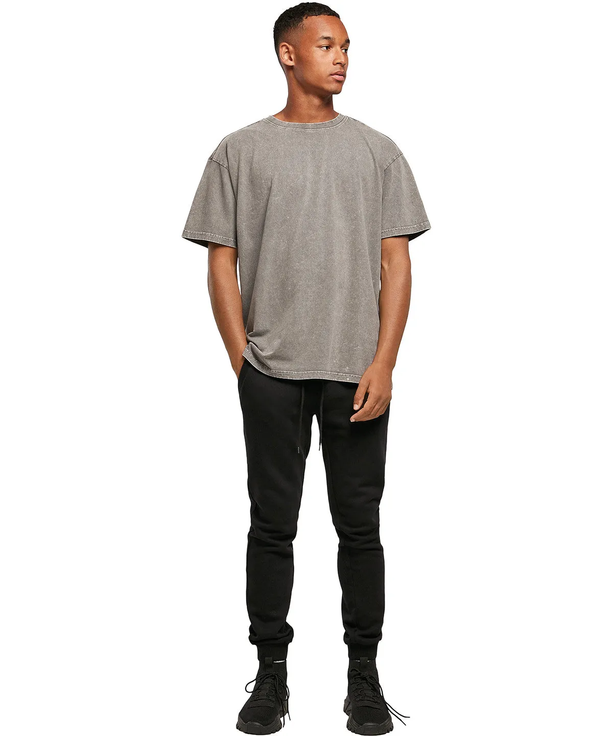 Black - Acid washed heavy oversized tee