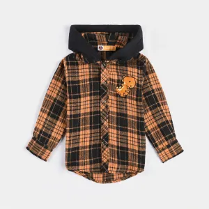 Boys Flannel Casual Shirt F/S (Dino)