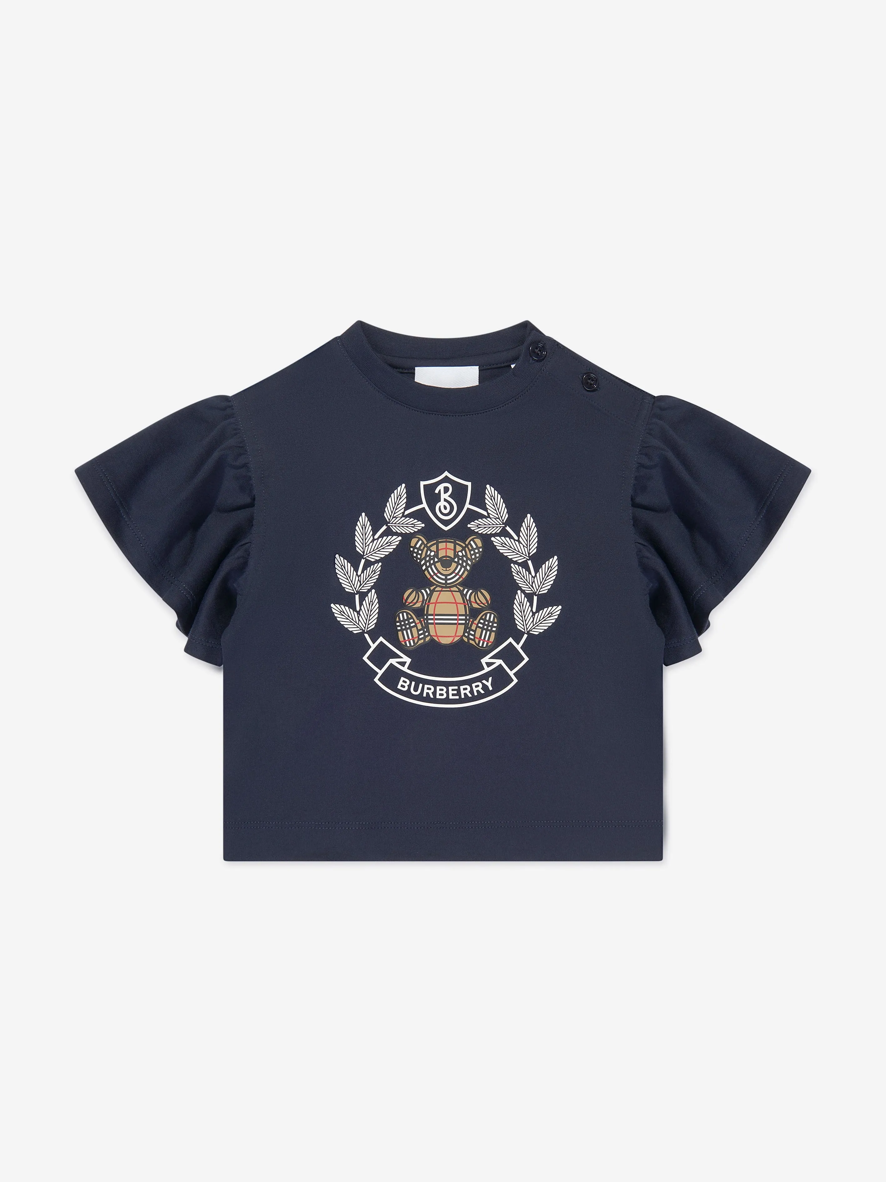 Burberry Baby Girls Mini Alexas Bear T-Shirt in Blue