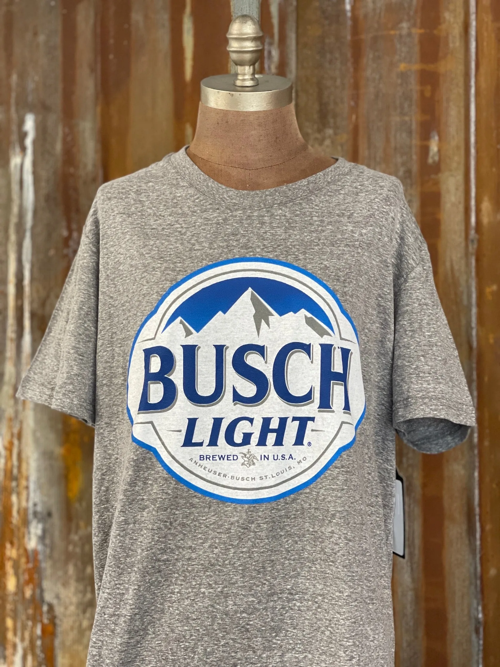 Busch Light Graphic Tee- Heather Grey