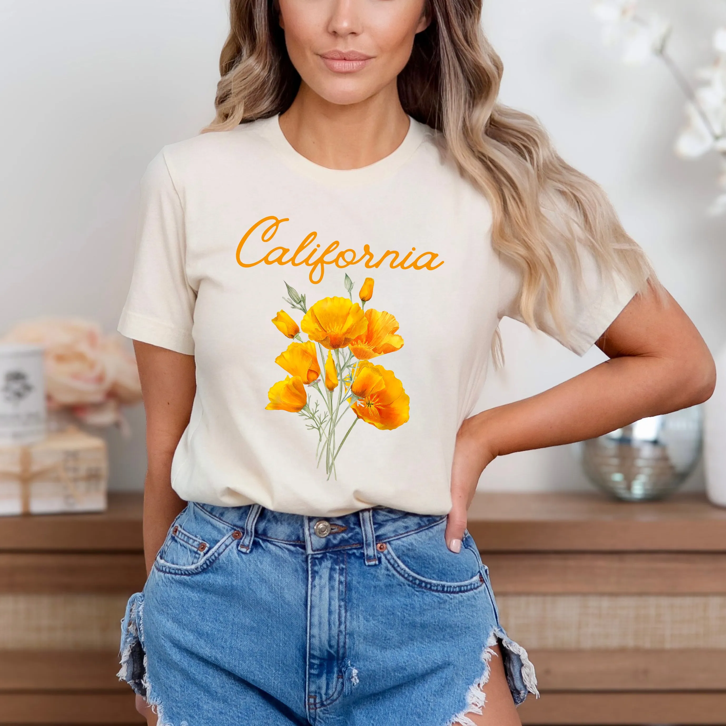 California Flower Colorful | Short Sleeve Graphic Tee