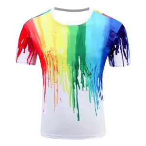 Colorful 3D Printed High Quality Tees #rainbow