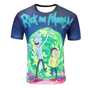 Colorful 3D Printed High Quality Tees #ricknmorty