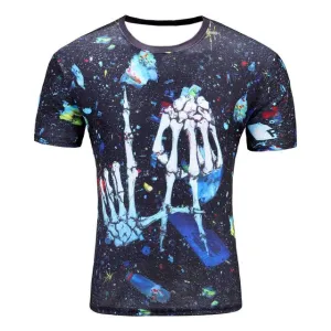 Colorful 3D Printed High Quality Tees #skeleton