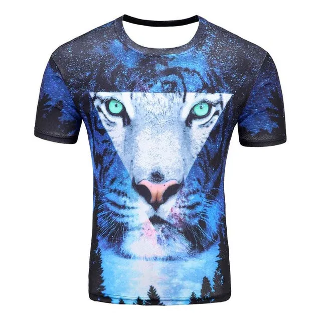 Colorful 3D Printed High Quality Tees #tiger