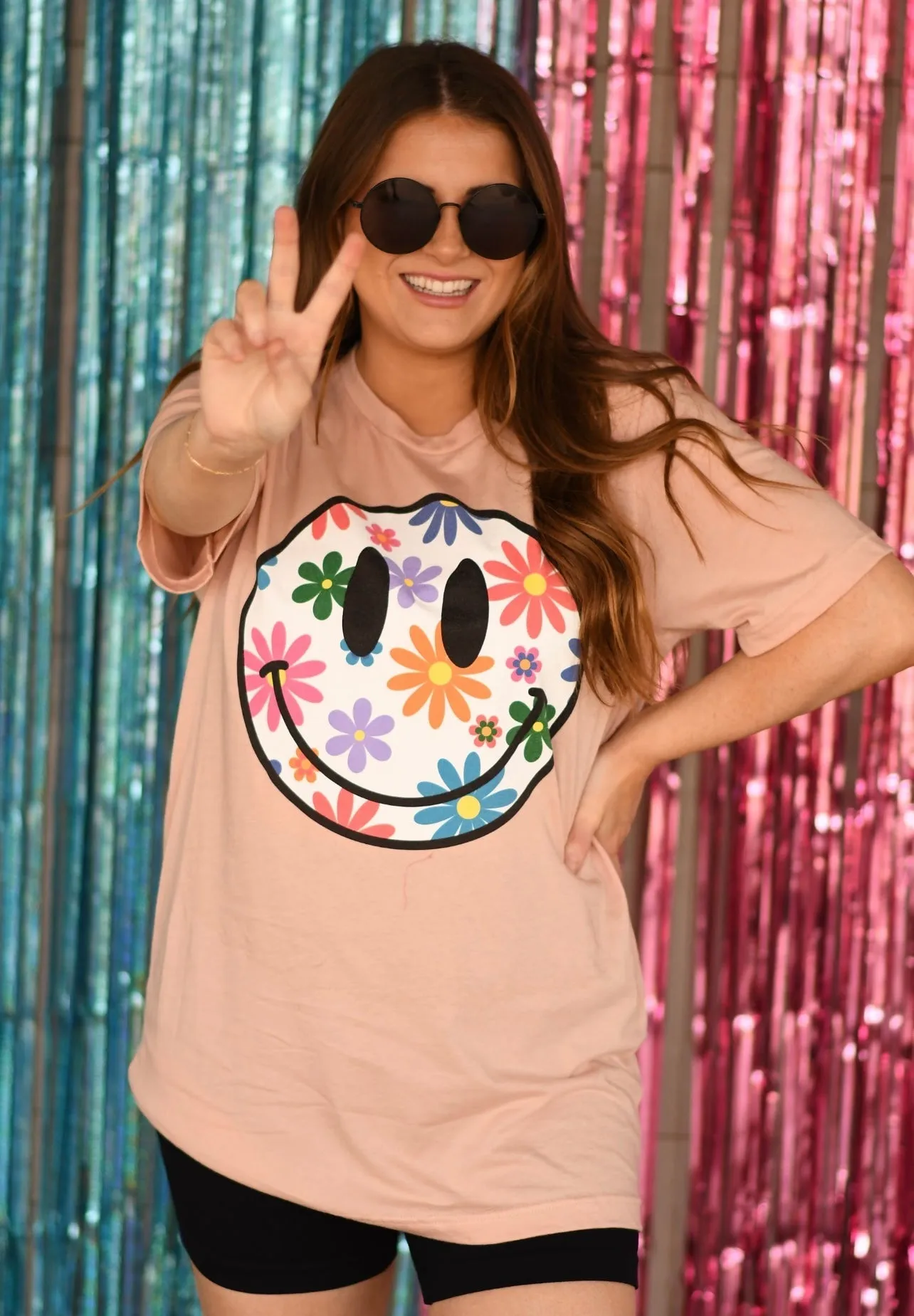 Colorful Daisy Smiley Mommy & Me Tees