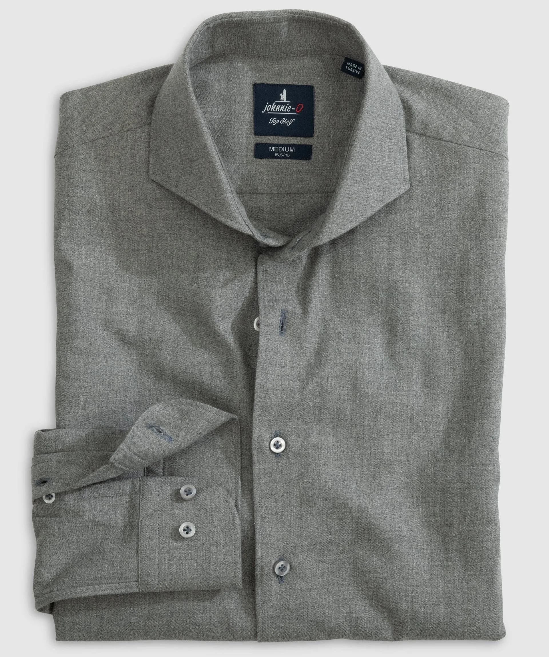 Crenshaw Top Shelf Button Up Shirt in Light Gray by Johnnie-O