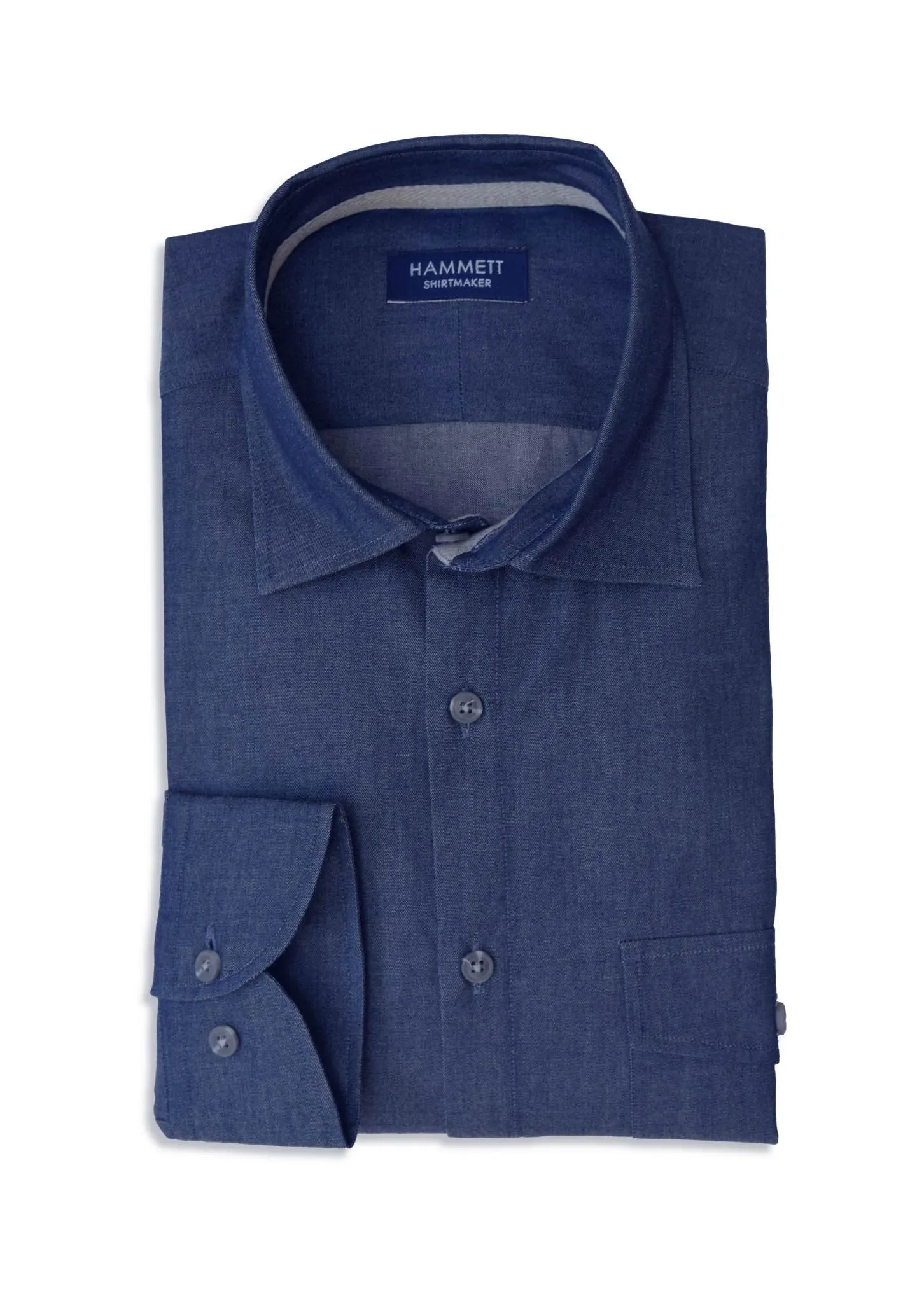 Denim Dark Blue Wash Men's Shirt