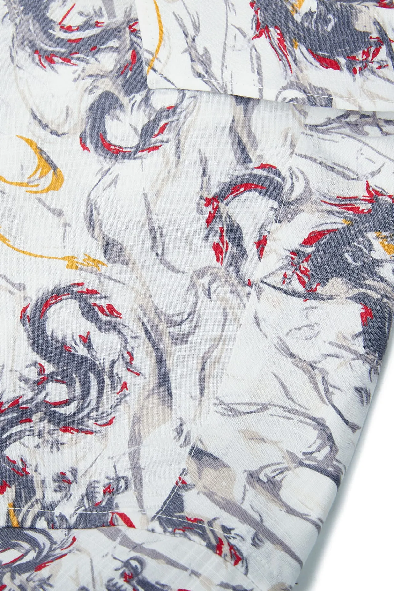 Dragon Print Casual Short Sleeve Shirt