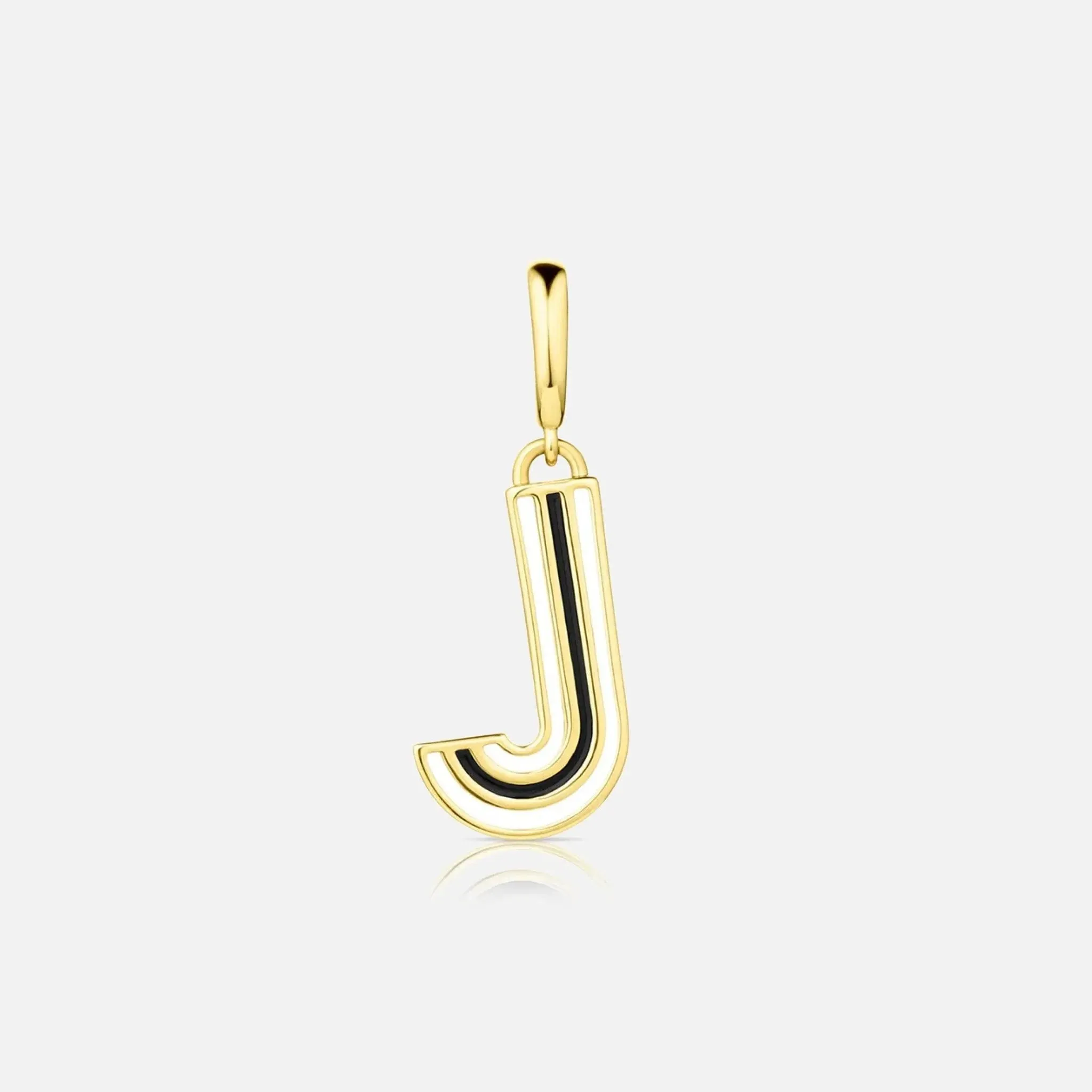 Enamel Disco Initial Charms