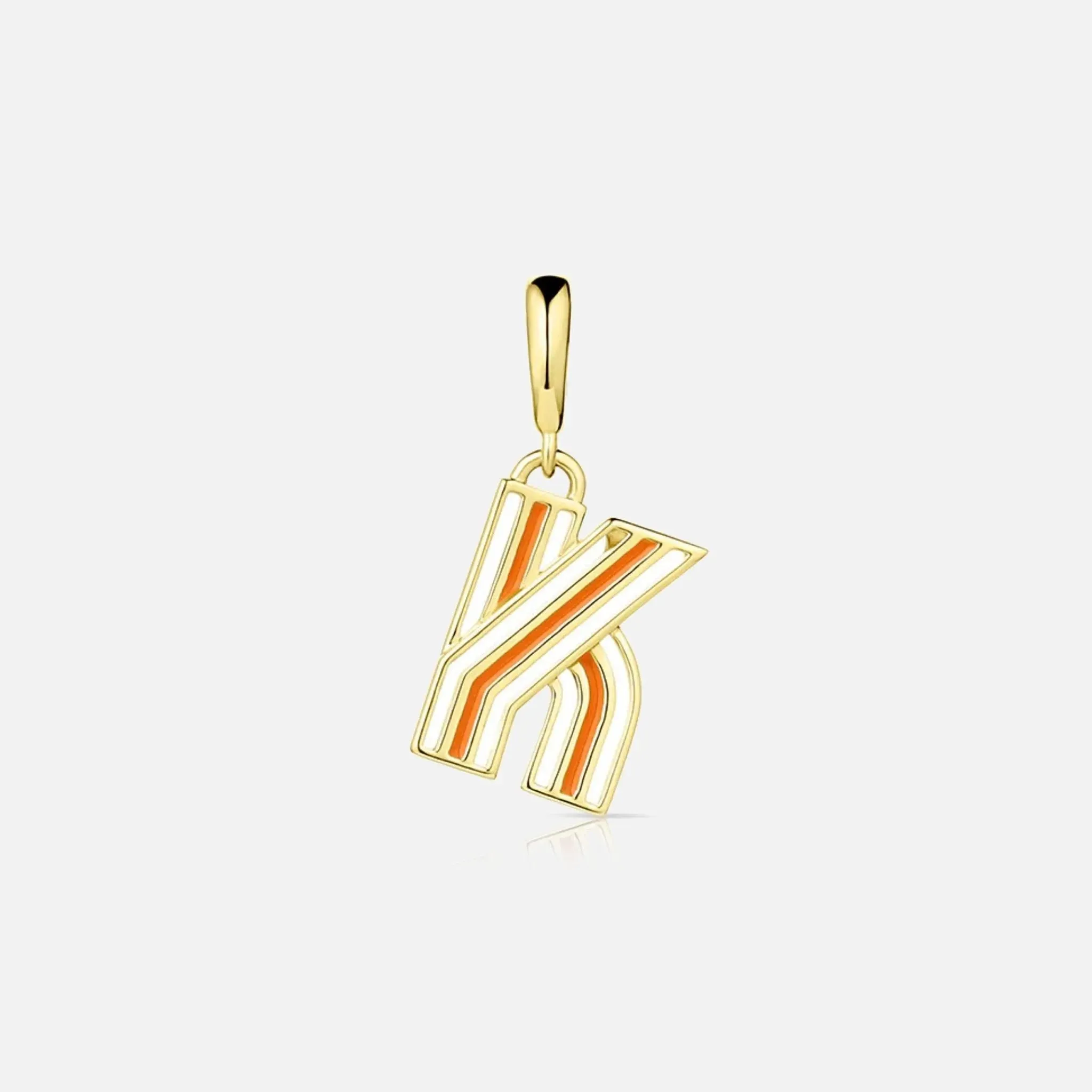 Enamel Disco Initial Charms