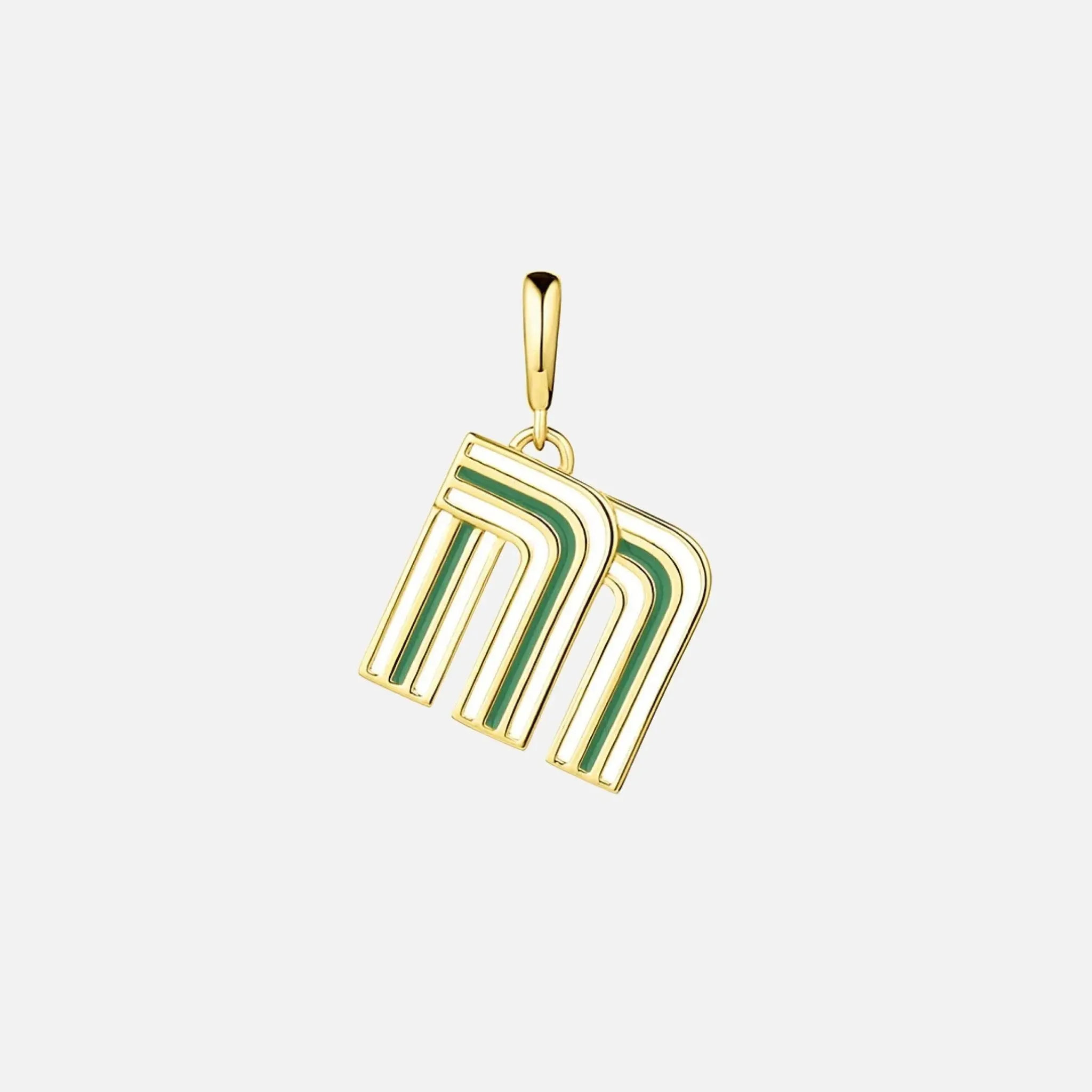 Enamel Disco Initial Charms