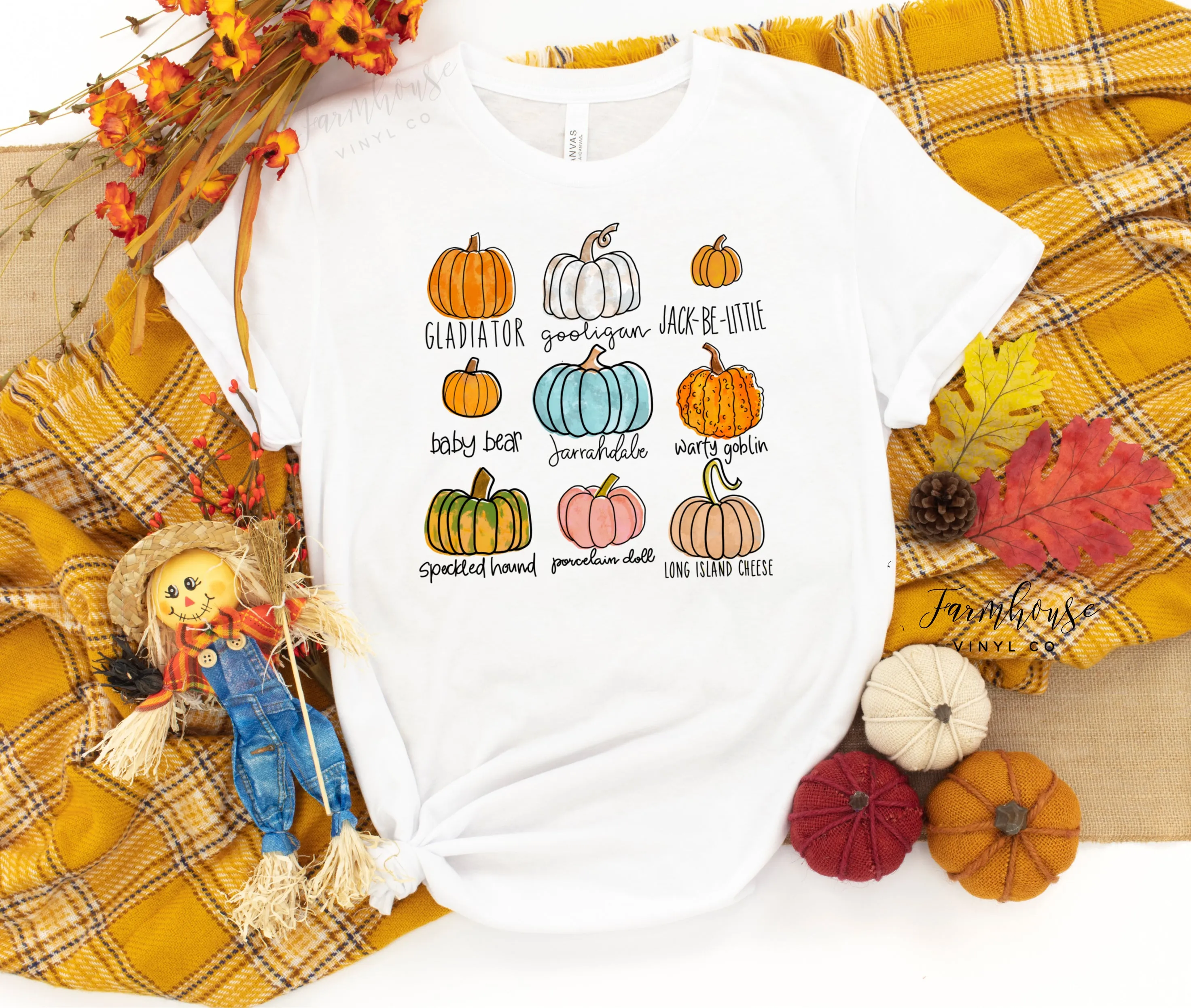 Fall Colorful Pumpkins Shirt