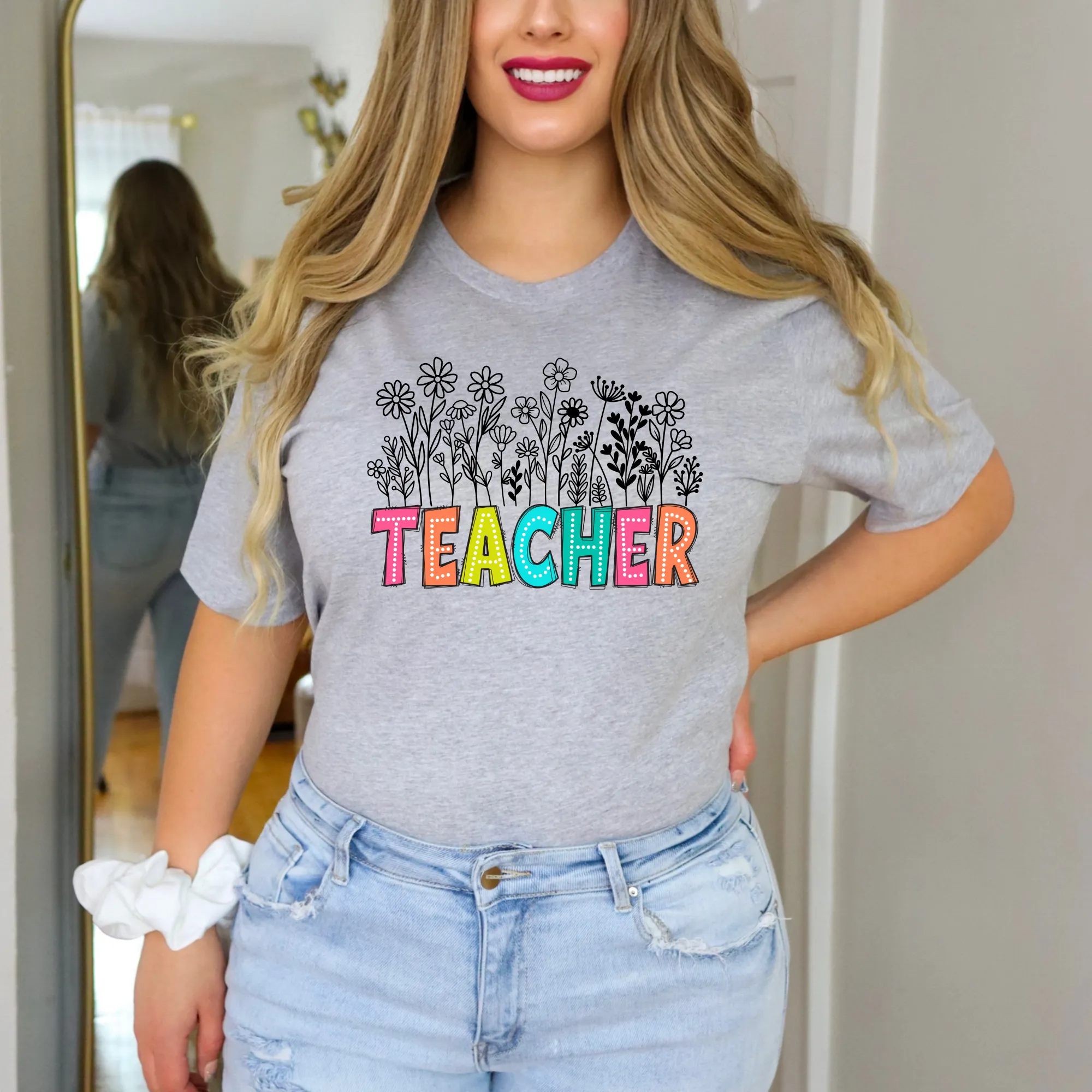 Floral Teacher Shirt